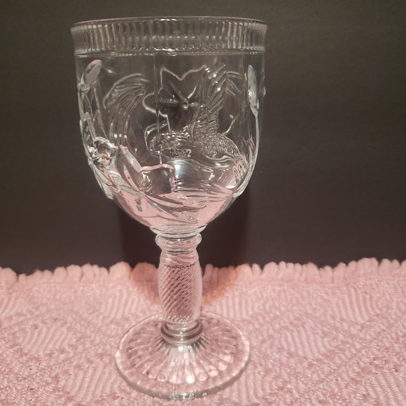 Hummingbirds Clear Goblet - Picture 2 of 8